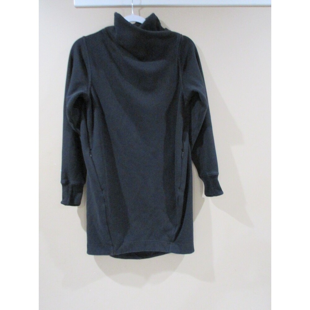 Athleta Pullover Heavy Fleece Tunic Women XS/P Black Long Sleeve